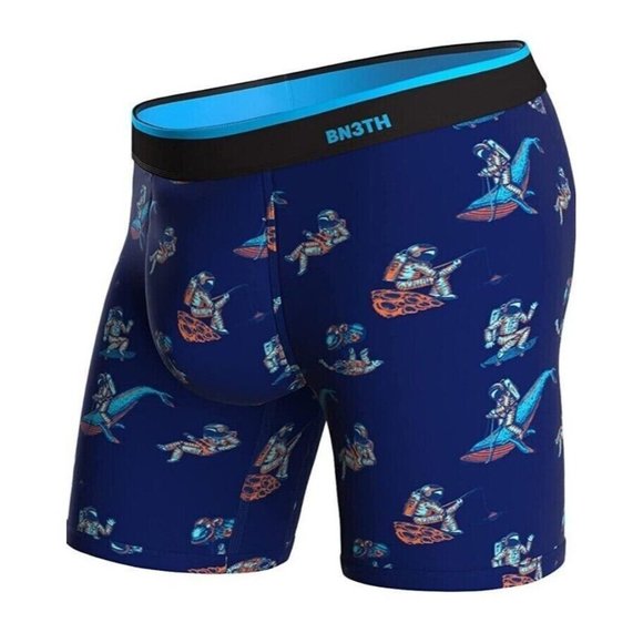 BN3TH Classic Printed Boxer Briefs  Mypakage Pouch Technology Blue - Picture 1 of 5